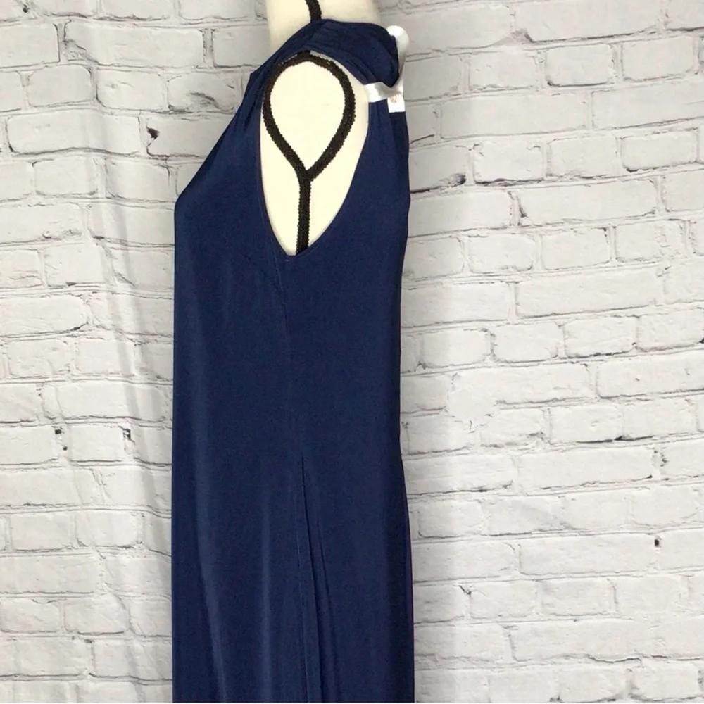 Veiled Collection Navy Blue Eva Essential Sleeveless Midi Dress Medium NWT